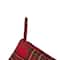 Glitzhome® 21" Red Truck Embroidered Linen Stocking, Set Of 2
